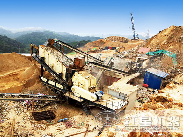 1000tph移動(dòng)式建筑垃圾破碎站應(yīng)用現(xiàn)場