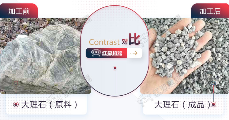 將大理石邊角料制砂處理，就選時(shí)產(chǎn)300-400噸的錘式破碎機(jī)